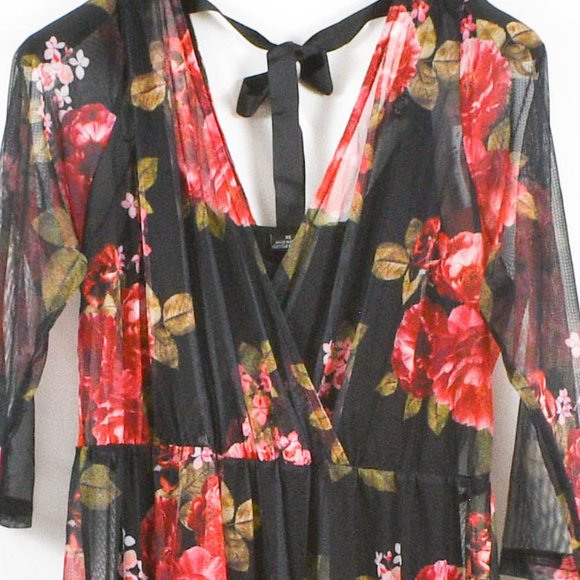City Chic Women's Plus Trendy Floral-print Dress - Picture 4 of 7